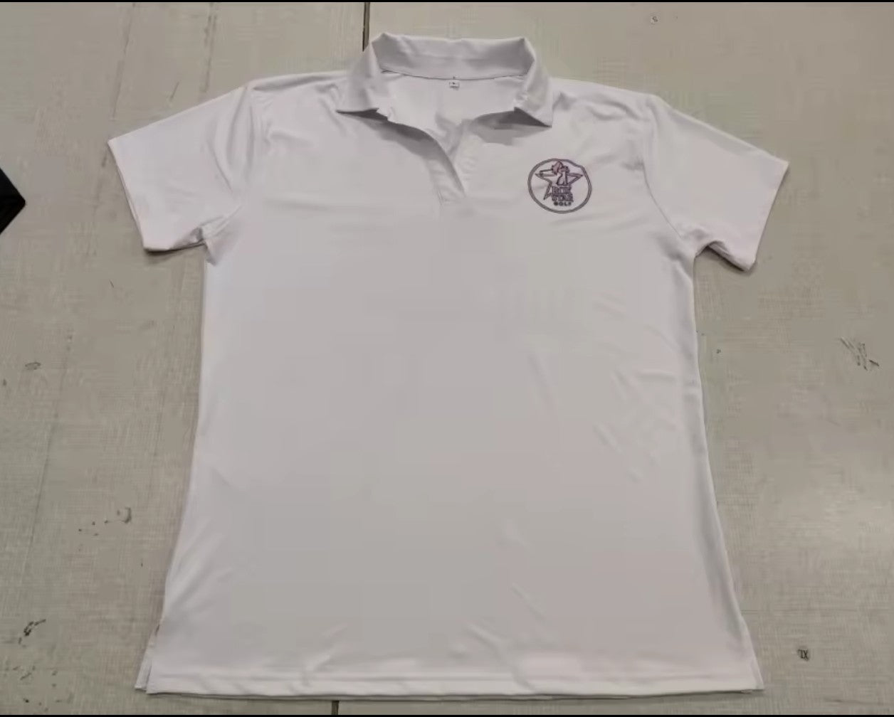 ROX Star White Woman's Polo- Roxy logo-COMING SOON! PRE ORDER NOW!!