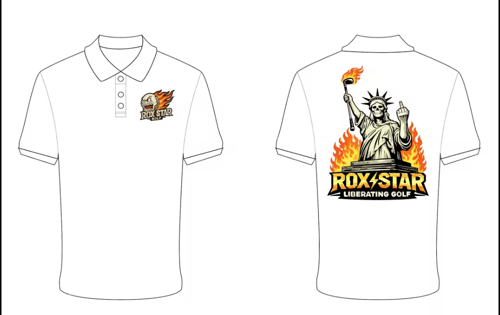 ROX STAR -Liberate Golf White Polo – Men's-COMING SOON! PRE ORDER NOW!!