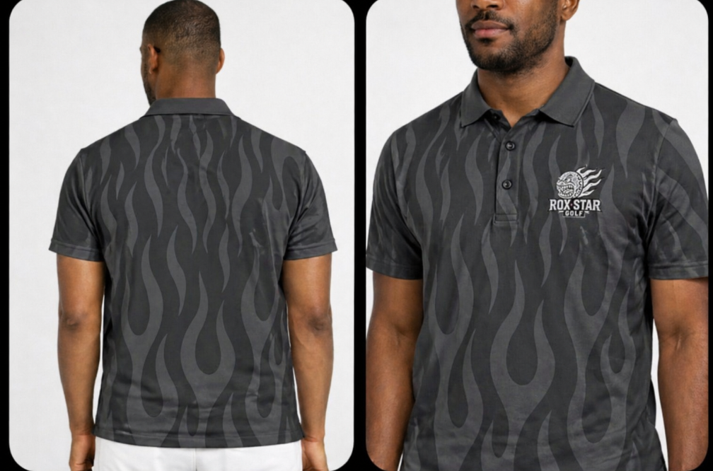 ROX Star Black Flame Polo – Men's-COMING SOON! PRE ORDER NOW!