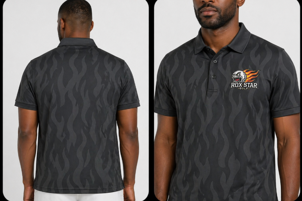 ROX Star Black Flame Polo – Men's-COMING SOON! PRE ORDER NOW!!