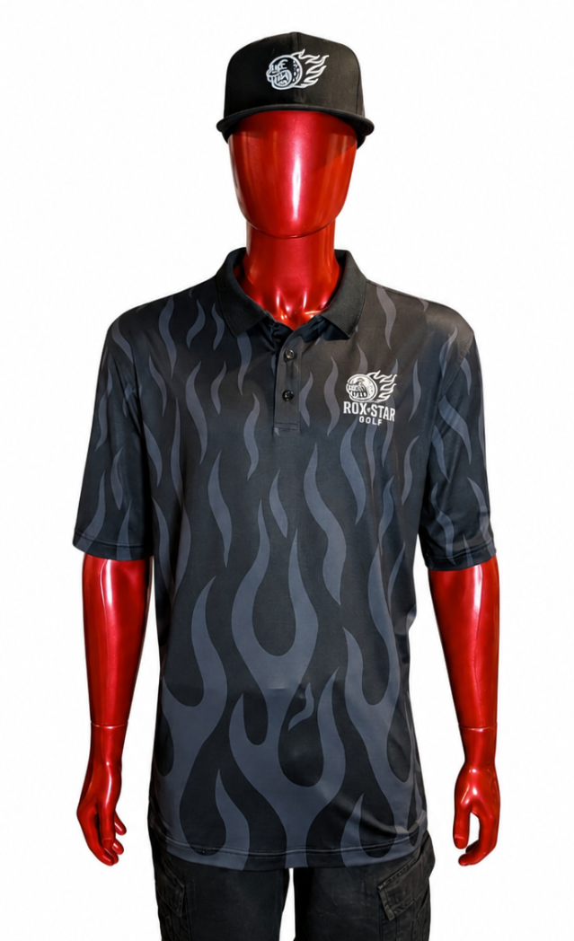 ROX Star Black Flame Polo – Men's-COMING SOON! PRE ORDER NOW!!