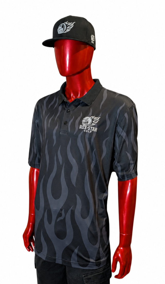 ROX Star Black Flame Polo – Men's-COMING SOON! PRE ORDER NOW!!