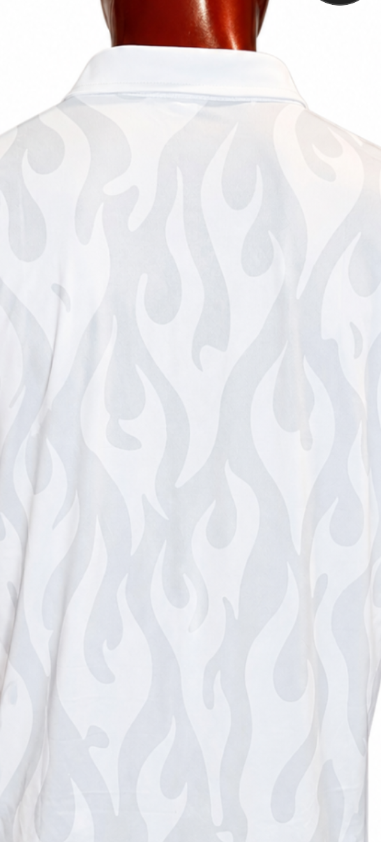 ROX Star White Flame Polo – Men's-NOW AVAILABLE!!! GET YOURS NOW!!!