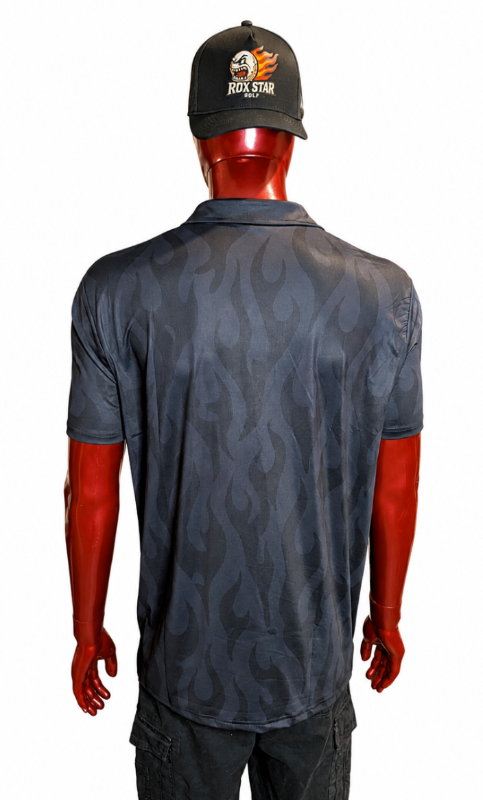 ROX Star Black Flame Polo – Men's-NOW AVAILABLE! GET YOURS NOW!!