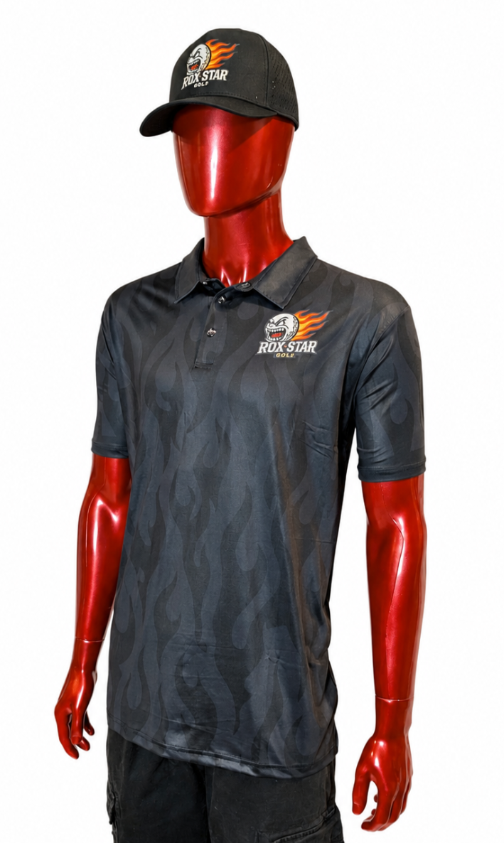 ROX Star Black Flame Polo – Men's-NOW AVAILABLE! GET YOURS NOW!!