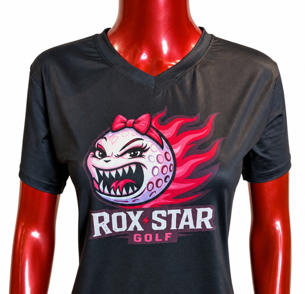 ROX Star Sassy ROXY V-Neck Poly T-Shirt-**SPECIAL ORDER **
