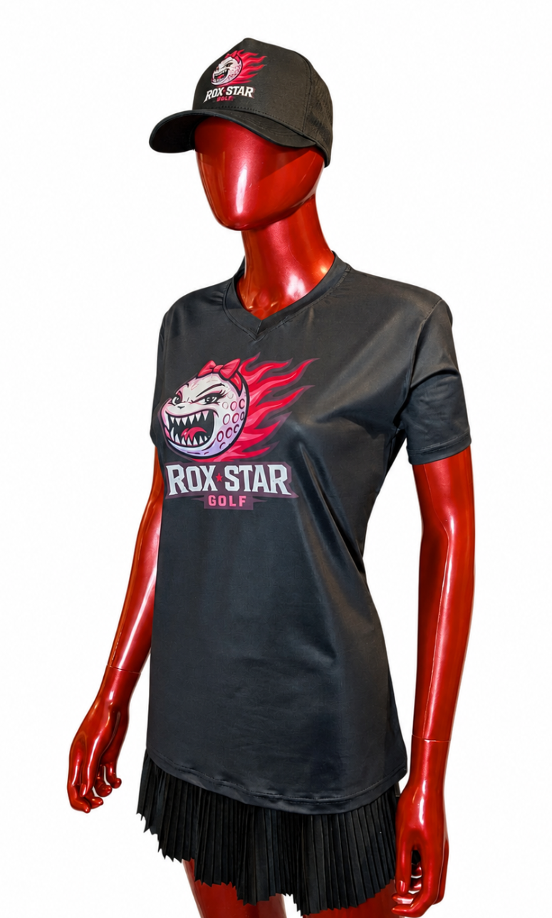 ROX Star Sassy ROXY V-Neck Poly T-Shirt-**SPECIAL ORDER **