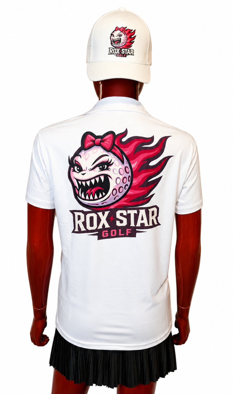 ROX Star White Woman's Polo- Roxy logo-NOW AVAILABLE ! GET YOURS NOW!