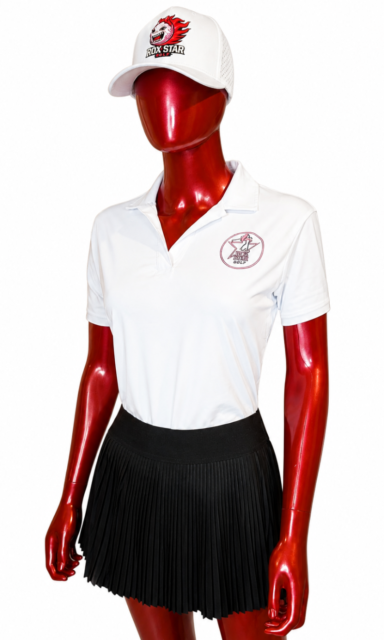 ROX Star White Woman's Polo- Roxy logo-NOW AVAILABLE ! GET YOURS NOW!