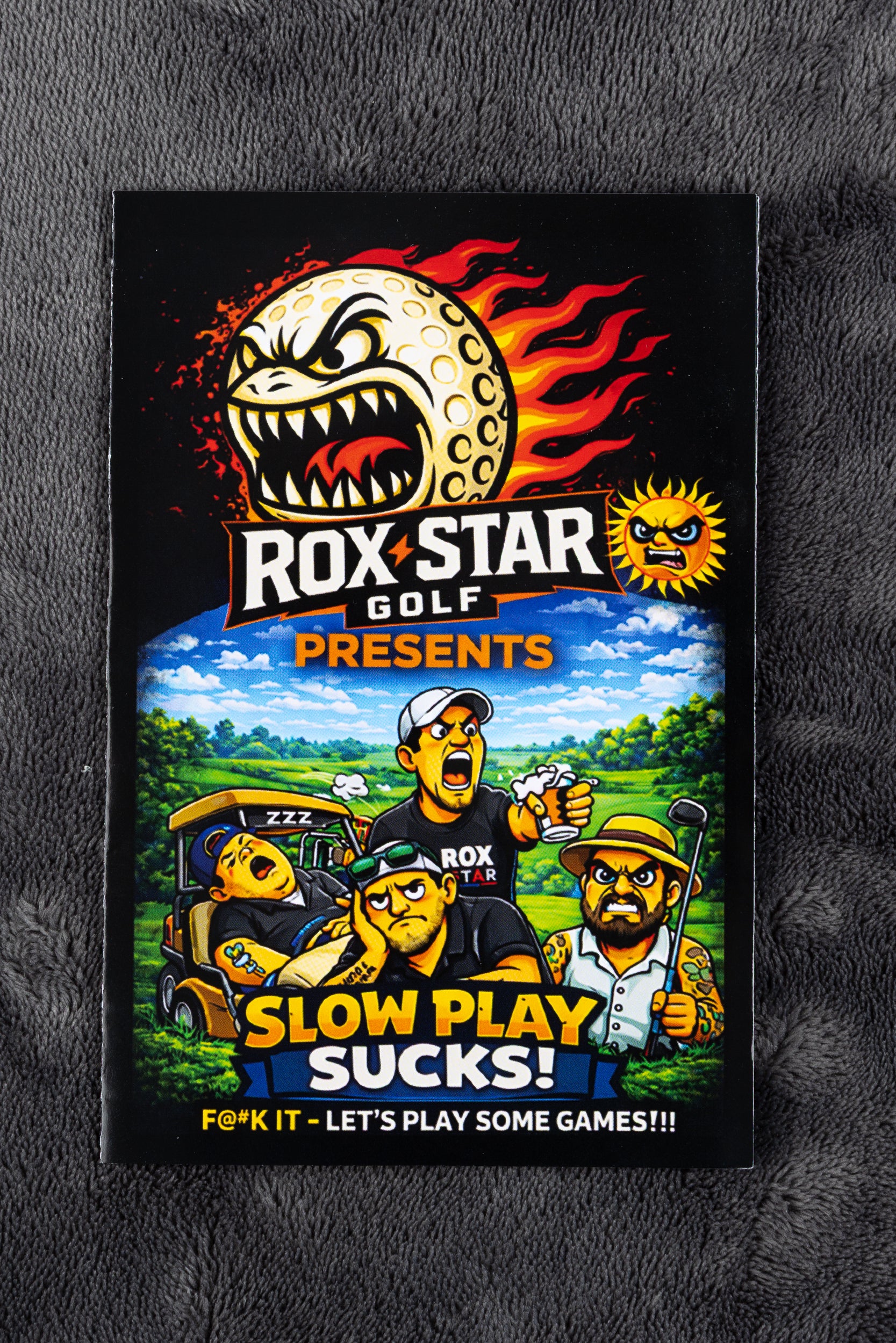 ROX STAR GOLF - SLOW PLAY SUCKS GAME CARD( 25 cards)
