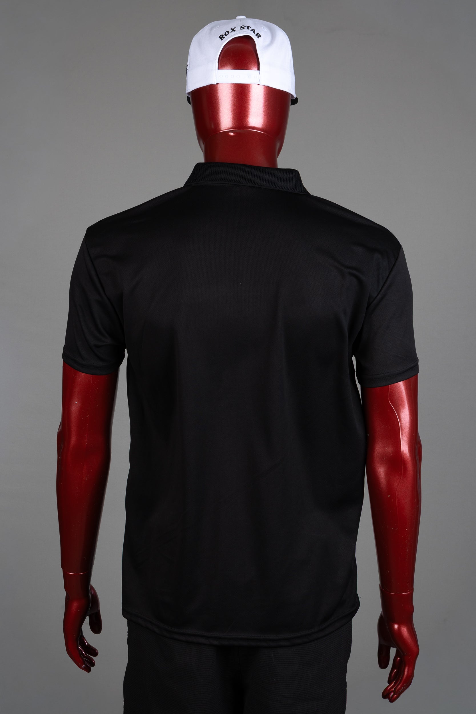 ROX STAR MENS POLO- BLACK EMBROIDERED REX