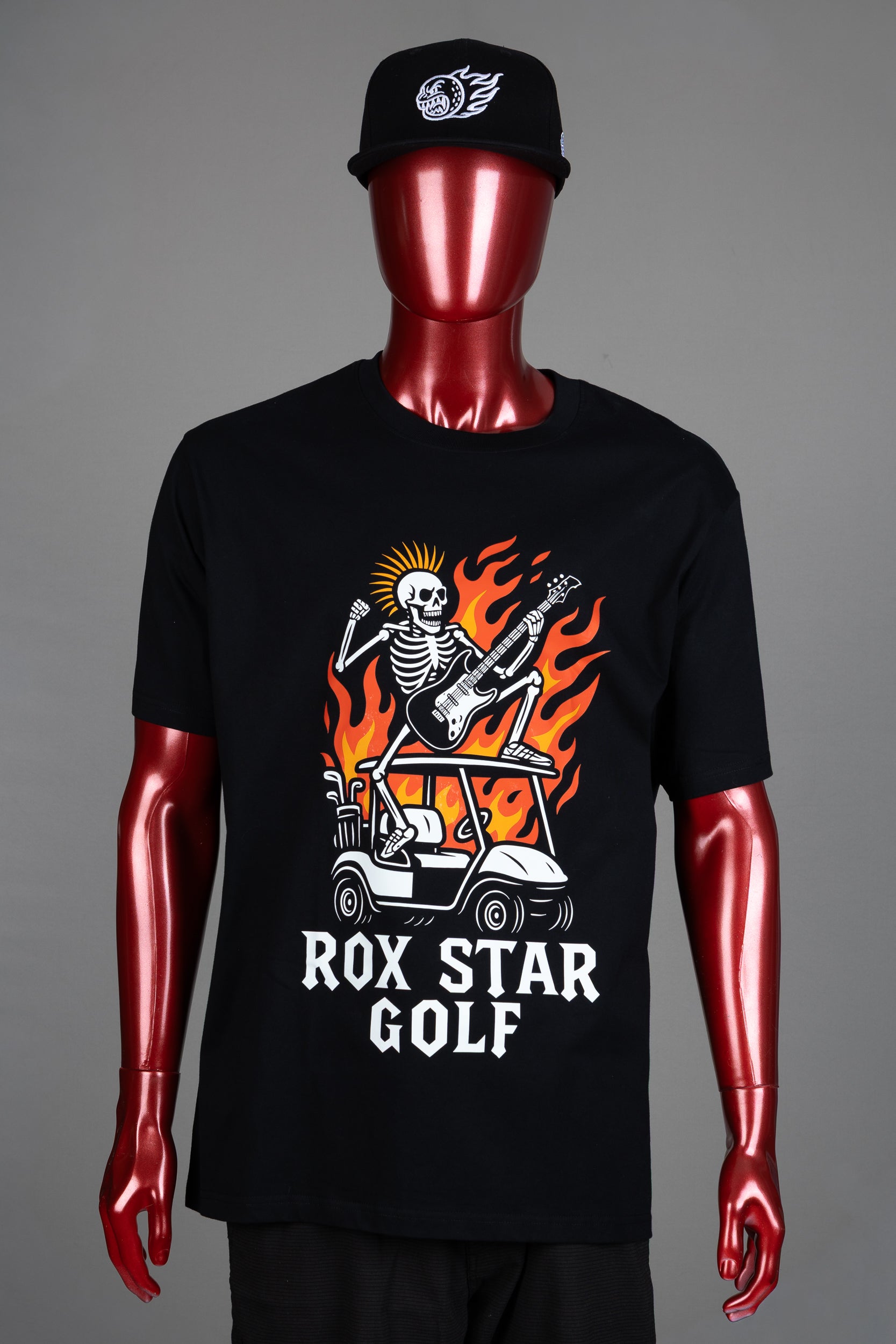 ROX STAR GOLF- SHORT SLEEVE T-SHIRT - ROCK'IN GOLF CART LOGO- LIMITED STOCK
