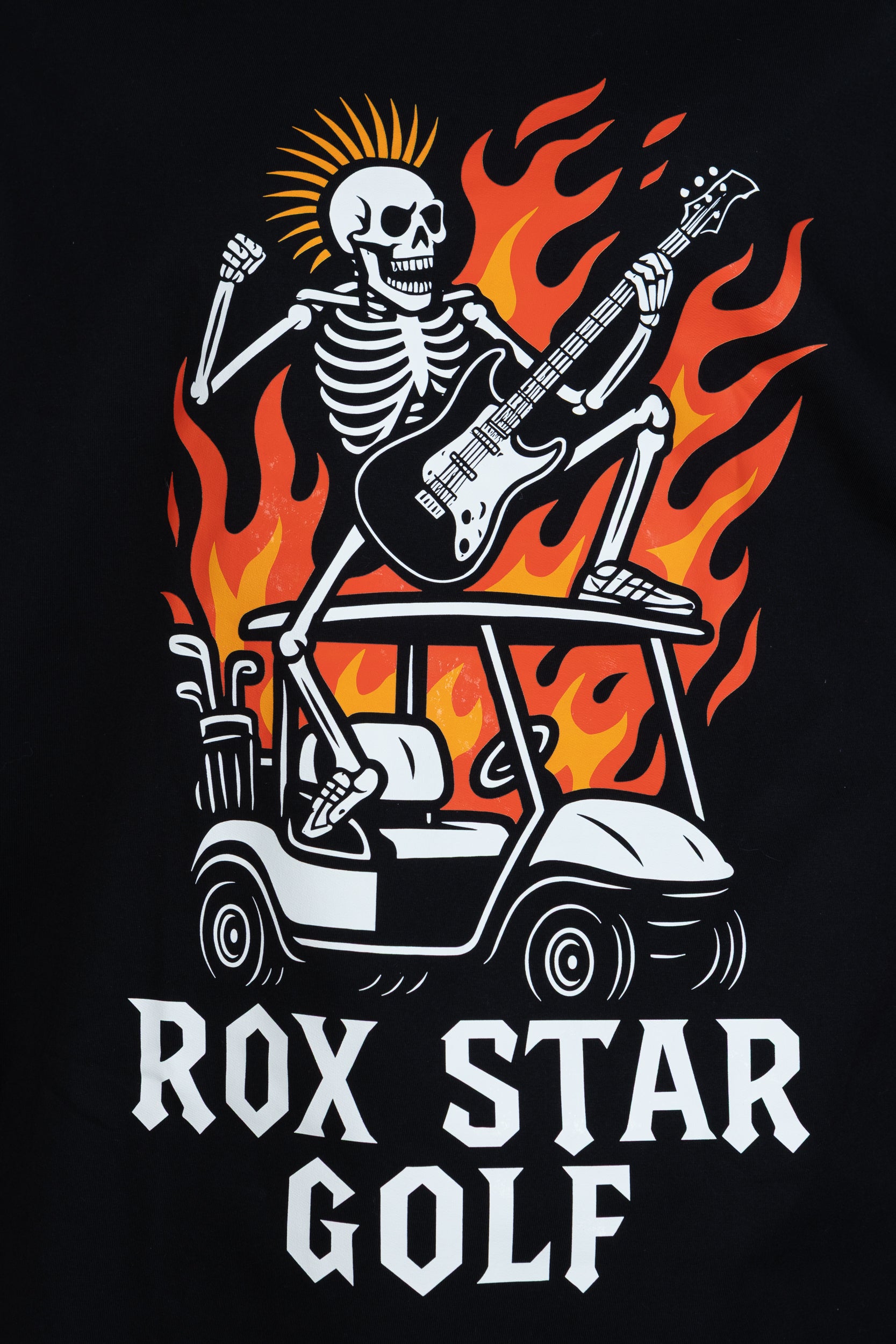 ROX STAR GOLF- SHORT SLEEVE T-SHIRT - ROCK'IN GOLF CART LOGO- LIMITED STOCK