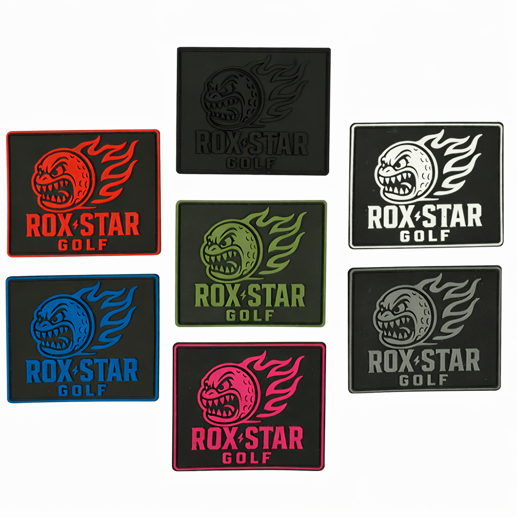 ROX STAR UNISEX BLACK GOLF HAT -WITH CHANGABLE VELCRO REX PATCHES
